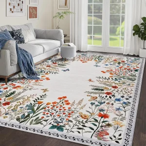 Washable Area Rugs for Living Room and Bedroom